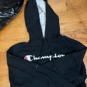 Black champion hoodie